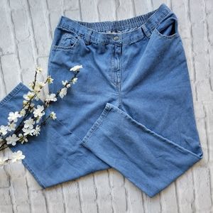 Nwot Woman Within denim jeans with elastic size 16W granny pants